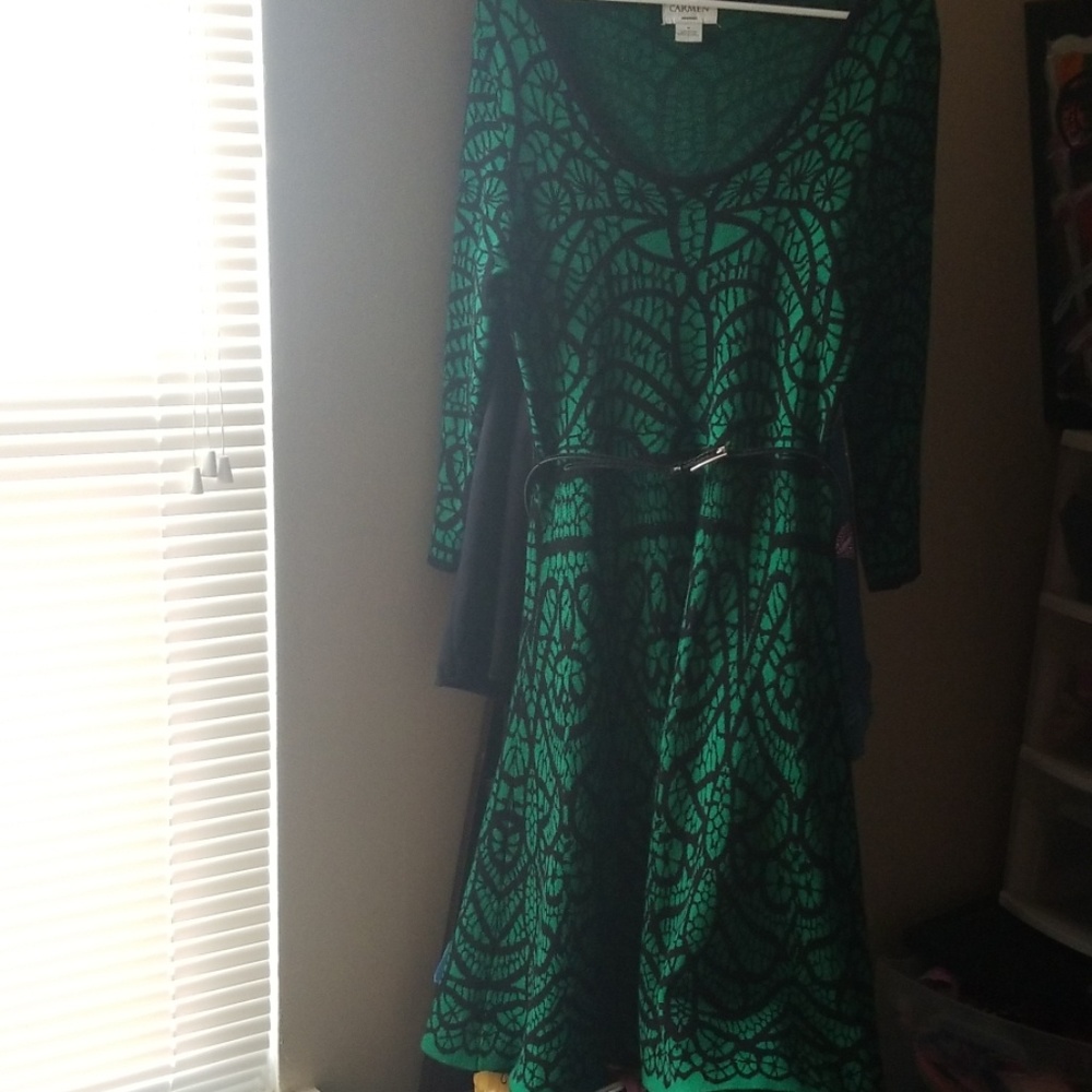 Aline dress with belt